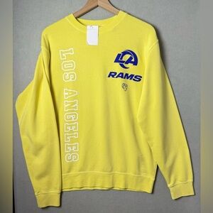 The Wild Collective Unisex Sweatshirt Lost Angeles Rams Yellow Graphic M